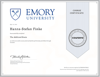 Zertifikat Emory University